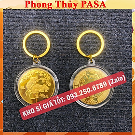 Móc khóa xu 12 con giáp TUỔI CHUỘT ý nghĩa phong thủy làm quà tặng - AnNhien