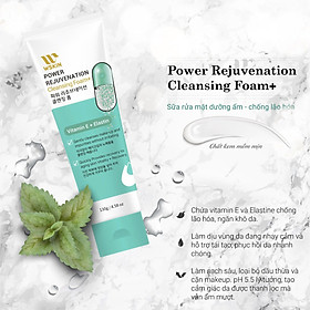 Sữa Rửa Mặt Trắng Da Chống Lão Hóa Wskin Power Rejuvenation Cleansing Foam Vitamin E + Elastin