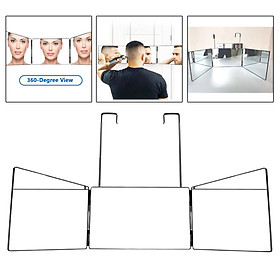 Self Hair Cutting Styling 3 Way Mirror Trifold Mirror Tools Make-Up Mirror