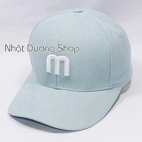 Mũ lưỡi trai ️ Nón kết nhung thêu chữ M phong cách Ulzzang form unisex nam nữ