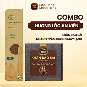 Combo Hương Lộc An Viên – Nhang Trầm Máy Lạnh 20cm (80g) + Khăn Bao Sái Bảo Trầm | Thanh Tịnh