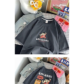Áo Phông Nam Form Rộng Bad Rabbit JILUO Áo Thun Nam Nữ Form Rộng Basic Unisex Áo Cotton Oversize thoáng mát đi học chơi