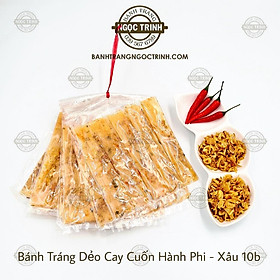 Bánh tráng dẻo cay cuốn hành phi (Xâu 10/túi)  cực ngon bánh tráng Ngọc Trinh