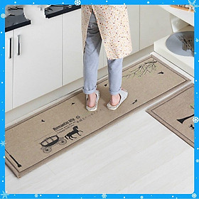 Mua Bộ 2 thảm trải sàn nhà bếp mẫu mới cao cấp đế cao su chống trơn trượt tiện dụng - giao họa tiết và màu sắc ngẫu nhiên - Hàng Chất Lượng