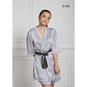 Đồ Bộ Nữ Mặc Nhà Pijama Ngắn Buộc Eo Lụa Hàn Maxivic, La Mộc - MM112119