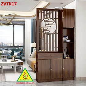 Mua Vách ngăn tủ kệ   vách ngăn phòng khách nhà bếp 2VTK17 - Nội thất lắp ráp Viendong Adv