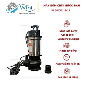 Mua Máy bơm chìm nước thải 1.1Kw (1.5HP) Thân INOX 304 Wini W.QDX15-18-1.1 - Bảo hành 1 năm