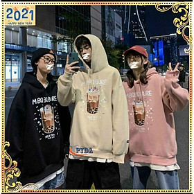 Áo hoodie trà sữa unisex nam nữ chất nỉ ngoại cao cấp chống tia UV,thích hợp mặc cặp phong cách teen trẻ trung