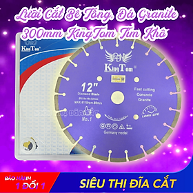 Mua Lưỡi Cắt Granite 300mm KingTom Khô Tím - Chuyên Bê Tông Cốt Thép