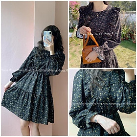 Váy hoa nhí dài tay bèo lolita