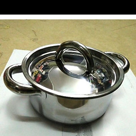 Mua XOONG INOX 16 CM HÀNG DẦY DÙNG ĐƯỢC MỌI LOẠI BẾP