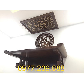 Mua bàn thờ gỗ sồi 61cm kèm chữ  chắn khói