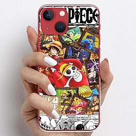 Ốp lưng cho iPhone 13, iPhone 13 Mini nhựa TPU mẫu One Piece cờ đỏ