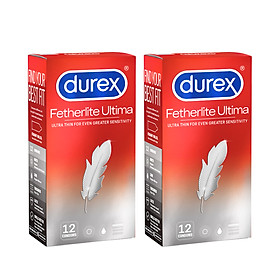 Combo 2 hộp Bao cao su Durex Fetherlite Ultima 12 Bao