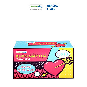 Khăn giấy lụa Pharmacity Hộp 180 tờ