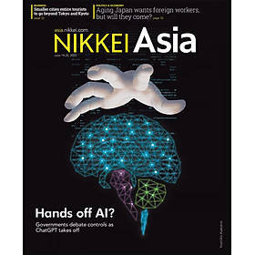 Ảnh bìa Tạp chí Tiếng Anh - Nikkei Asia 2023: kỳ 25: HANDS OFF AI?
