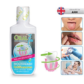 Nước súc miệng giữ ẩm cho người khô miệng, viêm lợi Oral7 Moisturising Mouthwash 250ml