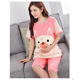 Bộ đồ bầu cộc 2 in 1 mặc sau sinh cho con bú BD9986