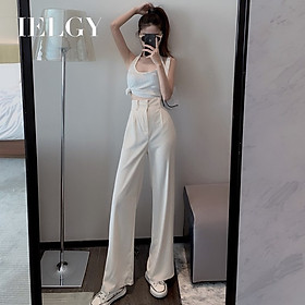 Quần Dài Ống Rộng Lưng Cao Thời Trang Cho Nữ
