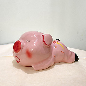 Mua Heo đất tiết kiệm  lợn đất nằm ngủ chất liệu Gốm Sứ