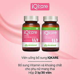 Viên uống IQKARE bổ sung Vitamin, khoáng chất cho mẹ bầu (Hộp 2 lọ/30 viên)