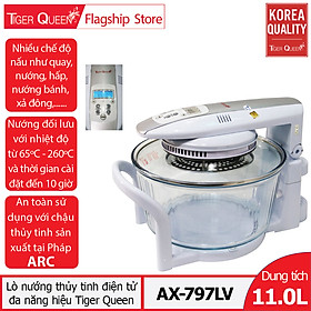 Lò Nướng Điện Tử Thủy Tinh Tiger Queen AX-797LV - 11L - Hàng Chính Hãng