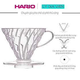 Mua Phễu Pha Cà Phê Nhựa Cứng Trong Hario V60 Coffee Dripper