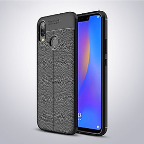 Ốp lưng Silicon Auto Focus giả da, chống sốc dành cho Huawei Nova 3i - Hàng Chính Hãng