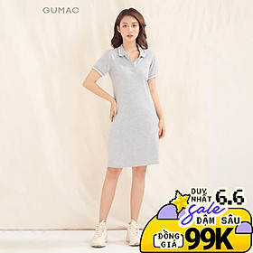 Đầm polo nữ thêu positive dễ thương GUMAC DA1007 đủ size đủ màu