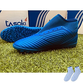 Giày Đá Bóng Nam Tasoki Tornado Xanh Dương Có Vớ Ngẫu Nhiên
