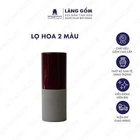 Hình ảnh Bình hoa, lọ hoa Gốm sứ Bát Tràng cao cấp Men mát 2 màu dùng làm quà tặng, trang trí - Làng Gốm Bát Tràng