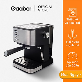 Máy pha cà phê Espresso đánh bọt 20 Bar GAABOR GCM-M15BK01 Inox 304 - Hàng chính hãng