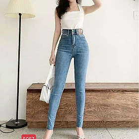 Quần jean nữ cao cấp King168 , Quần jean thiết kế thời trang nữ hàng mới về loại xịn QJN5057