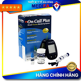 Máy Đo Đường Huyết On Call Plus + Tặng hộp 25 que thử và 25 kim chích máu, BH trọn đời, chuẩn chính hãng