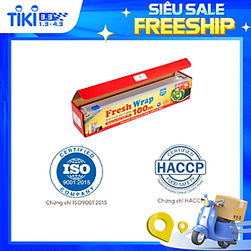 Mua MÀNG BỌC THỰC PHẨM PE 30CM X 100M - KHÔNG CHẤT PHỤ GIA-KHÔNG CHỨA DEHA/DAHP - SỬ DỤNG ĐƯỢC TRONG LÒ VI SÓNG-AN TOÀN CHO SỨC KHOE-THÂN THIỆN MÔI TRƯỜNG ( BAO GỒM THANH DAO CẮT+HỘP TIỆN DỤNG)