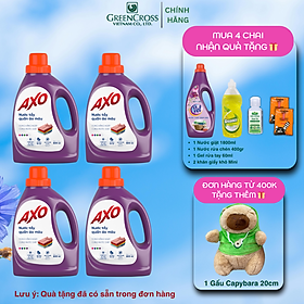 Combo Nước tẩy quần áo màu đánh bay vết bẩn AXO 800ml đa dạng mùi hương