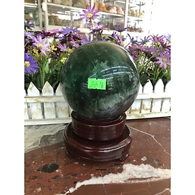 Quả cầu phong thủy đá thạch anh xanh - Đường kính 11,9cm và 12cm