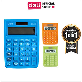 Mua Máy Tính Kỹ Thuật 12 Số Deli  Đen  Cam  Xanh Dương  Xanh Lá E1238