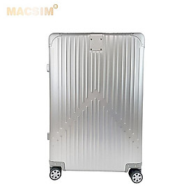 Vali hợp kim nhôm nguyên khối MS1104 Macsim cao cấp màu Bạc cỡ 29 inches