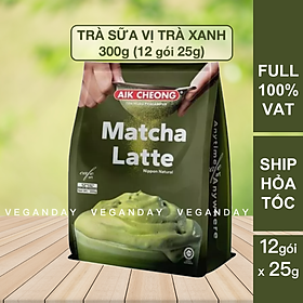 Trà Sữa Vị Trà Xanh Aik Cheong Matcha Café Art (12 Gói x 25g)