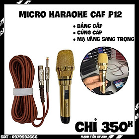 Mua Micro karaoke có dây CAF P12 làm bằng kim loai chống va đập méo mó  phòng karaoke  dành cho hệ thống âm thanh gia đình
