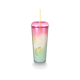Ly Cold Cup 160z (473ml) Plastic Shine So Bright Gradient Rainbow