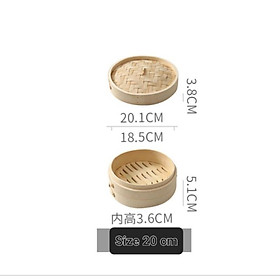 Mua Xửng hấp tre sâu lòng - Size 20 cm 1 nắp không xửng