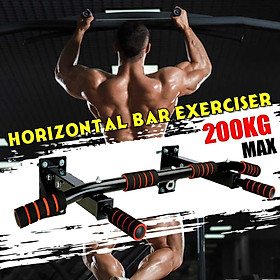 Xà đơn treo tường đa năng Wall Pull Up Bar P90X,Có Móc Treo Bao cát Với 6 Mút vằn Đỏ Đen đẹp mắt,Đấy Đủ Ốc Vít cho Các Bạn lặp đặt tại nhà