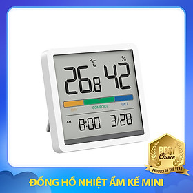 Đồng Hồ Nhiệt Ẩm Kế Dung Lượng Pin 2200mAh Hiển Thị Tình Trạng Bằng Màu Sắc Trực Quan