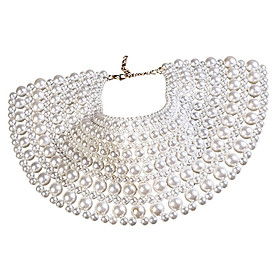 Pearl Necklace Statement Jewelry Body Chain for Women Girl Wedding