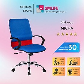 Ghế xoay văn phòng lưng trung bọc vải SMLIFE Micha