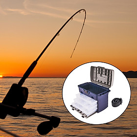 Fishing Tackle Box Fishing Case with Dividers Organizer Case Storage Tray Multi Cell Large Capacity Easy to Carry for Saltwater Fishing Rig