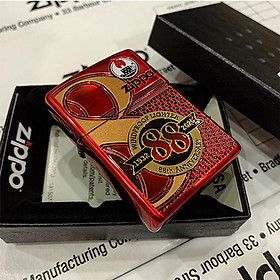 Bật lửa Zippo 88Th Anniversary Asia Red Color Clear Coating – Bản Đỏ Bóng Kỷ Niệm 88 Năm Ra Đời Bật Lửa – ZA-2-147B