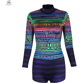 Đồ bơi liền mảnh nữ Lan Hạnh áo tay dài quần shorts nhiều màu 30032-XD204